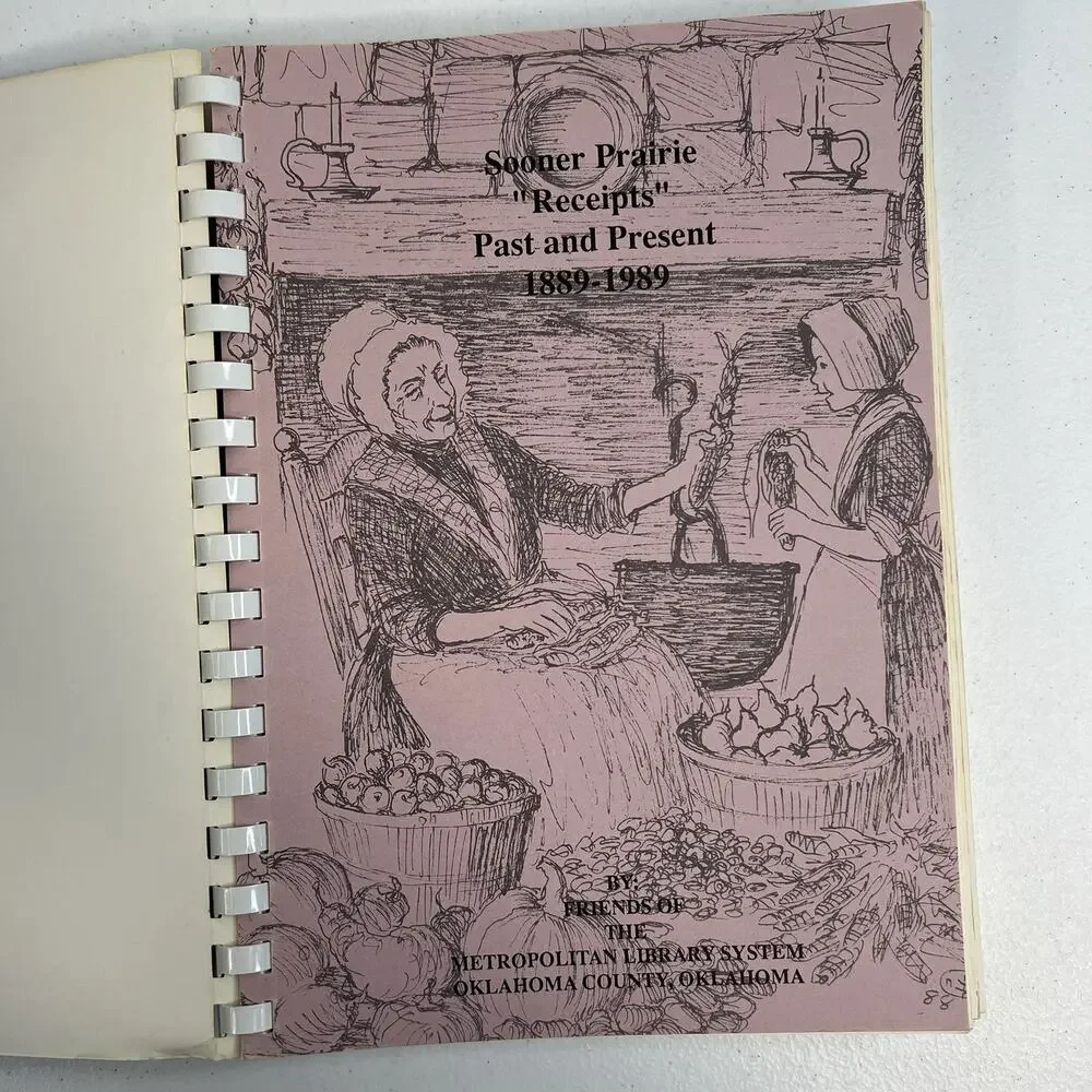 Vintage Sooner Prairie Receipts 1889-1989 Oklahoma Cookbook Softcover‎ History